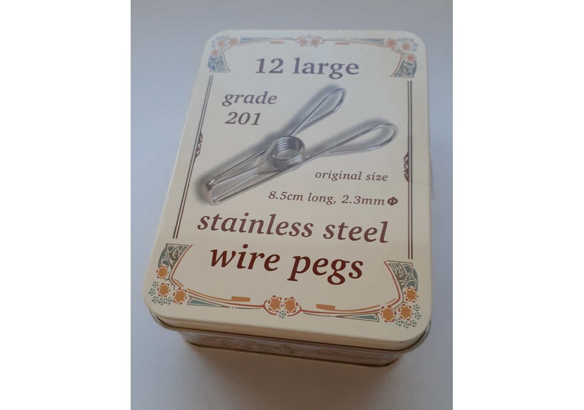 12 large grade 201 wire pegs